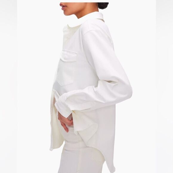 Good American NWT Relaxed Denim Shirt size small - Picture 5 of 10